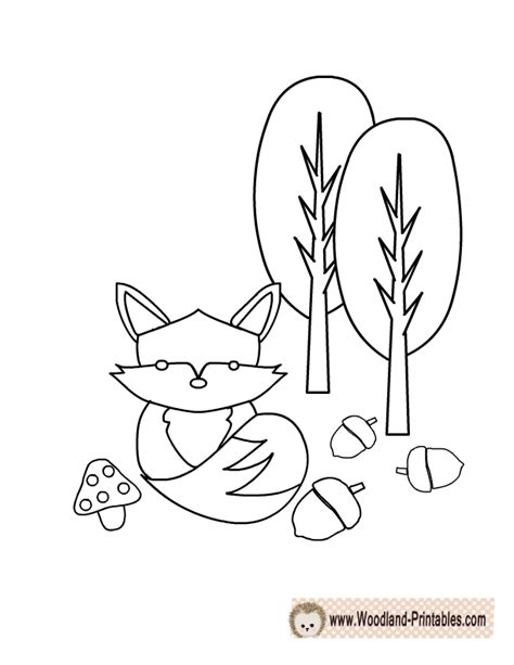 Woodland Creatures Coloring Pages - Coloring Home