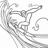 Surfer Riding A Wave With Surfboard Coloring Page  Pagescom sketch template