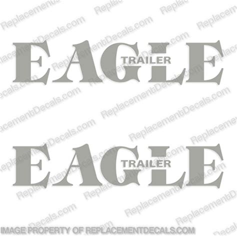 Eagle Boat Trailer Decals (Set of 2) - Any Color!