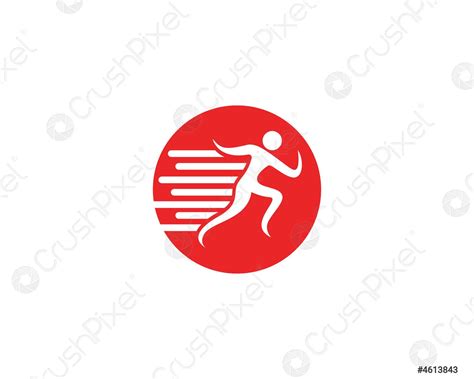 Running race logo icon - stock vector 4613843 | Crushpixel