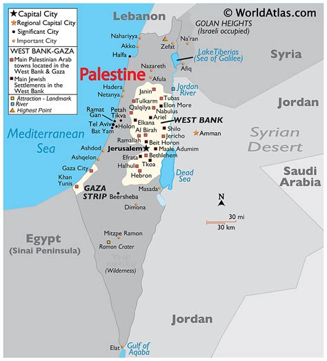 Mapas de Palestina - Atlas del Mundo