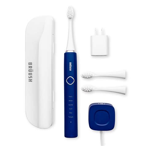 BRUUSH Electric Toothbrush Premium Set with 3 Replacement Heads - Cobalt Blue