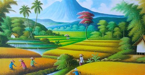 Detail Gambar Pemandangan Sawah Kartun Koleksi Nomer 13