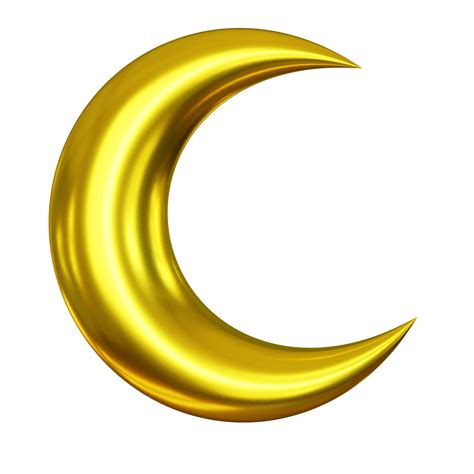 3D golden crescent moon 11577782 PNG