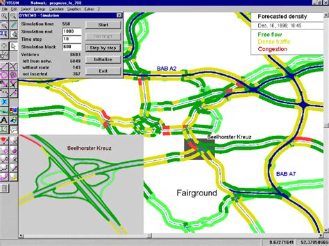 Traffic flow simulation DYNEMO for shortterm forecasting; the next 30... | Download Scientific ...