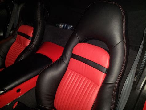 C5 Corvette 1997-2004 Leather Replacement Seat Covers Torch Red & Black | eBay