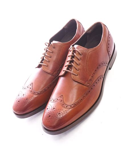 COLE HAAN - Brown Wingtip Brogue Oxfords "Grand OS” - 9.5 – Luxe Hanger