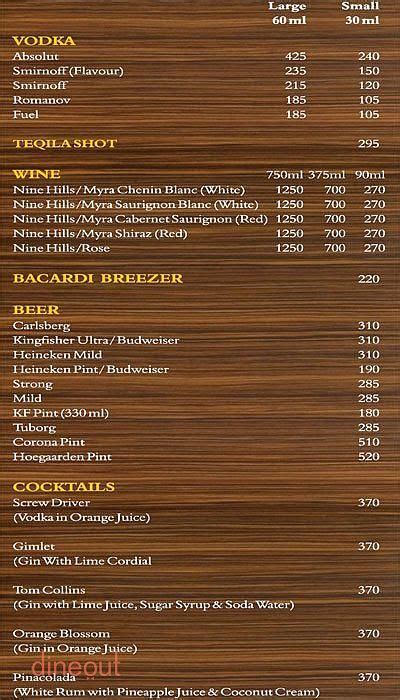 Menu of Nimantran Restaurant & Bar, Satara Road, Pune | Dineout discovery