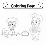 Premium Vector  Happy chef coloring page For Kids sketch template