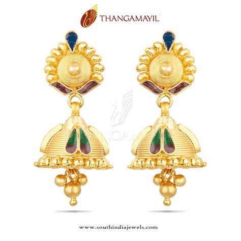 Beautiful Gold Jhumka Design ~ South India Jewels