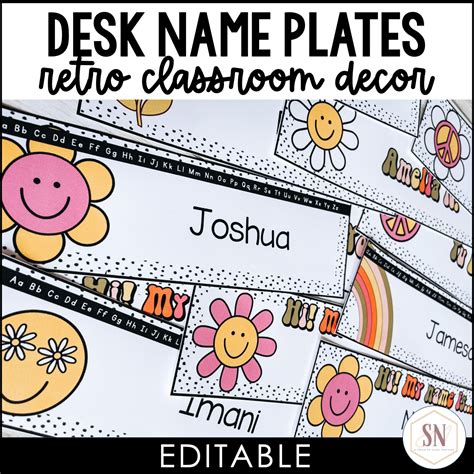 Retro Desk Name Plates — Stephanie Nash - A Touch of Class Teaching