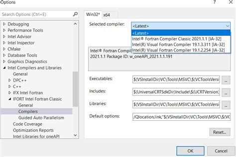 How to Select Intel® Fortran Compiler and Compiler Version in...