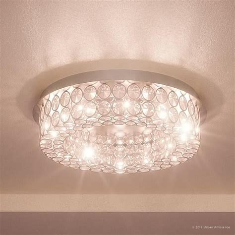 Urban Ambiance Luxury Crystal Flush Mount Ceiling Light, Medium Size: 4 ...