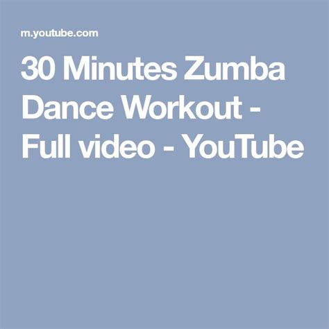 30 Minutes Zumba Dance Workout - Full video - YouTube