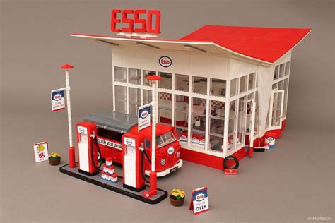 A Modernist Gas Station Made From Lego Is Fit For Any Shelf | Gas ...