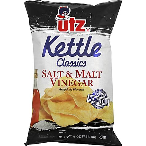 Utz Salt and Malt Vinegar Kettle Classics Potato Chips | Snacks, Chips & Dips | Foodtown