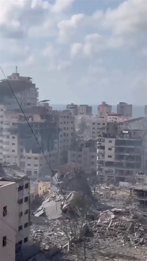 How Israeli air strikes destroyed a busy neighbourhood in Gaza