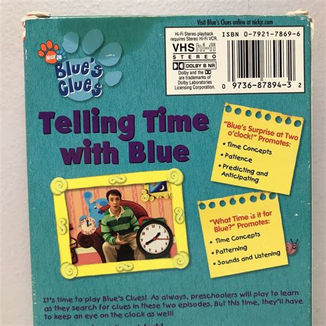 Nick Jr Blue’s Clues Telling Time VHS | Grelly USA