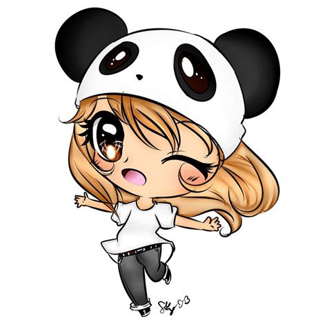 Panda girl | Anime chibi, Chibi, Desenhos de animais fofinhos