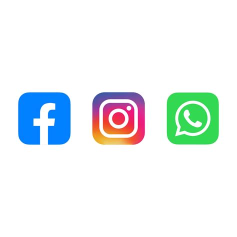 Facebook instagram whatsapp logo vector 25270891 Vector en Vecteezy