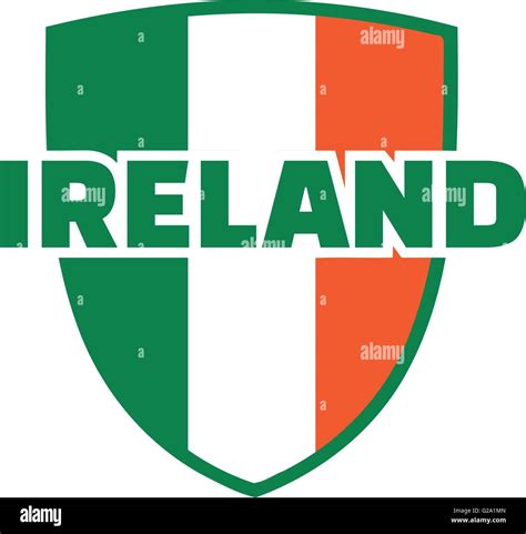 Emblem in irish colors and ireland word Stock Vector Image & Art - Alamy