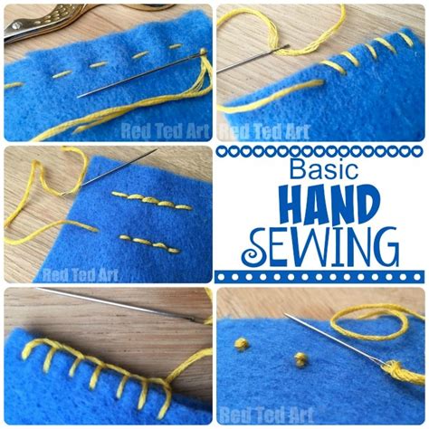 Basic Hand Stitches for Beginners - Red Ted Art's Blog