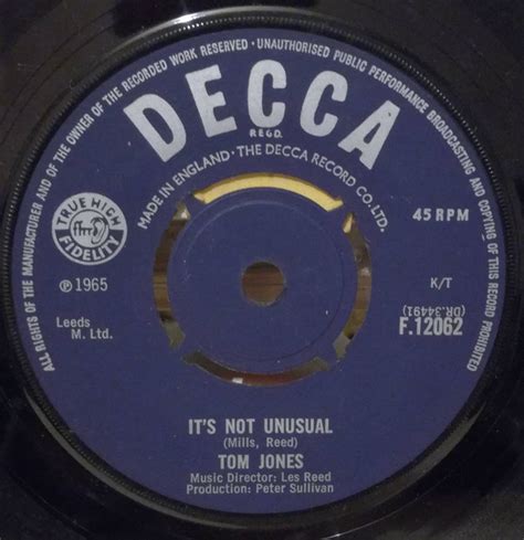 Tom Jones – It's Not Unusual (1965, Vinyl) - Discogs