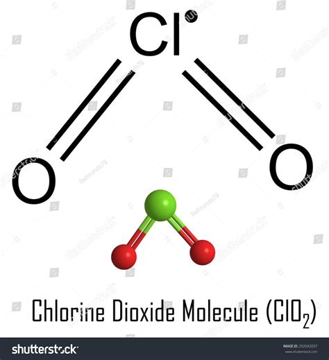 Formula And Structure Of Chlorine Dioxide Molecule (Clo2)-Main ...