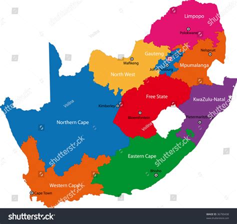 759 South African Map Provinces Images, Stock Photos & Vectors ...