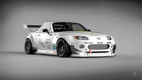 Mazda MX-5 Miata (NC) Widebody kit design. :: Behance