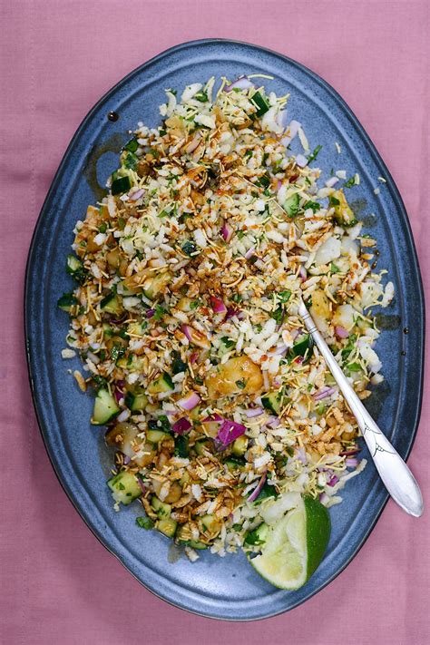 Recipe: Puffed Rice Salad With Date Syrup & Lime Dressing