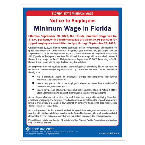 Florida Minimum Wage Increase 2024 - Rhody Kristine