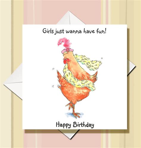 Chicken Birthday Card Chicken Card Personalised Card Funny | Etsy