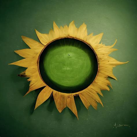 Green Sunflower Digital Art by Zeropopsci - Fine Art America