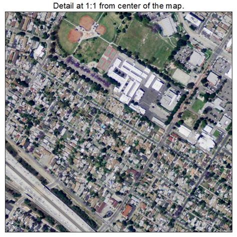 Aerial Photography Map of Lynwood, CA California