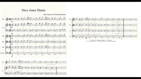 Davy Jones Theme Score (Sheet Music) - YouTube