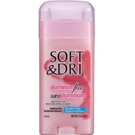 Soft & Dri Aluminum Free Deodorant Solid, Powder Fresh 2.3 oz (Pack of 3) - Walmart.com