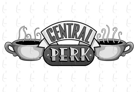 Central Perk Friends Color Vector logo and grayscale Friends | Etsy