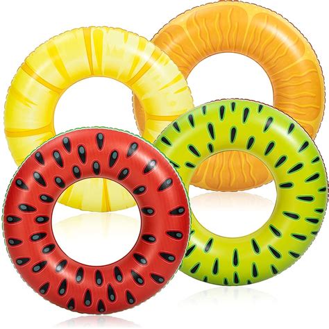 Inflatable Pool Floats Fruit Tube Rings (4 Pack) | Best Pool Floats 2021 | POPSUGAR Smart Living ...