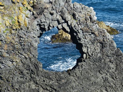 Free Images : sea, tree, water, nature, ocean, hole, shore, formation, cliff, iceland, terrain ...