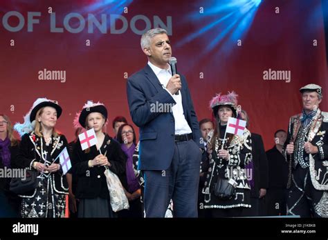 London, UK. 22nd Apr, 2017. Sadiq Khan, Mayor of London attends the annual St George's Day Feast ...