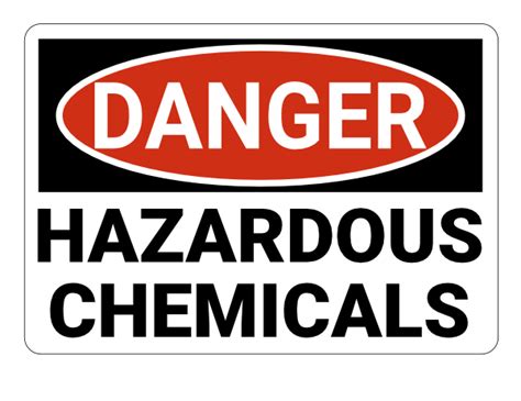 Printable Hazardous Chemicals Danger Sign