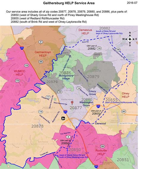 Gaithersburg HELP| Service Area Map - Gaithersburg HELP