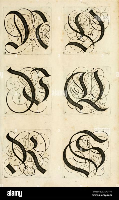 Calligraphy english letters hi-res stock photography and images - Alamy