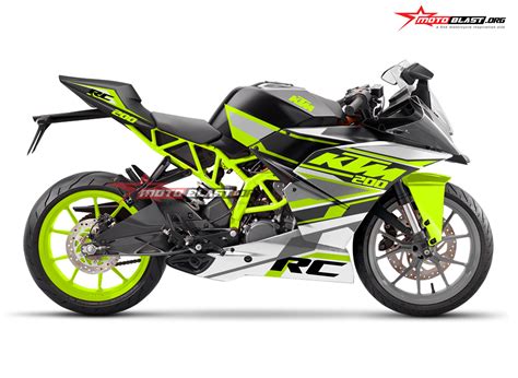 KTM RC 200 BLACK GREEN LIME SPIRIT | MOTOBLAST