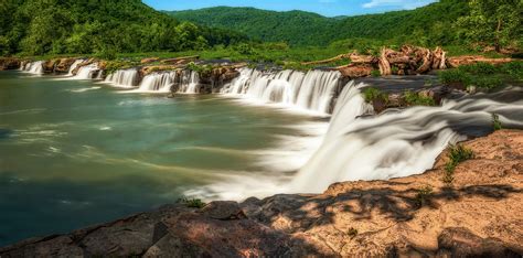 Sandstone Falls - sandstonefallwide197188 Photograph by Frank J Benz | Fine Art America