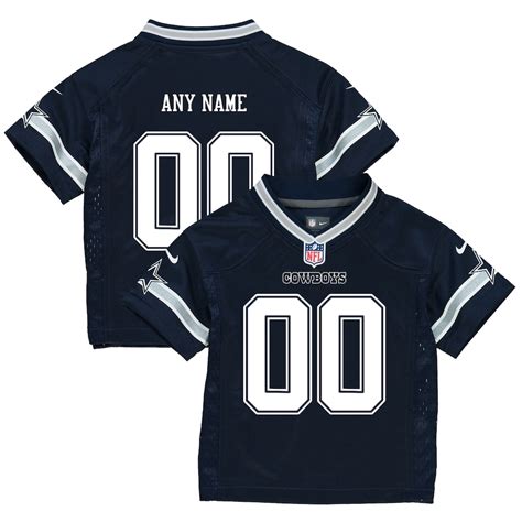 Preschool Dallas Cowboys Nike Navy Custom Game Jersey