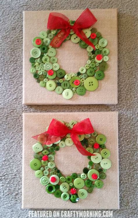 Button Christmas Wreath Craft - Crafty Morning