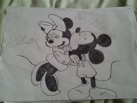 Mickey and Minnie mouse kiss! - Classic Disney Fan Art (37297307) - Fanpop