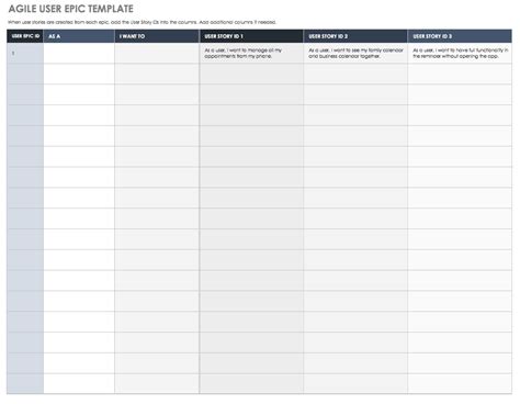 Download Free User Story Templates |Smartsheet